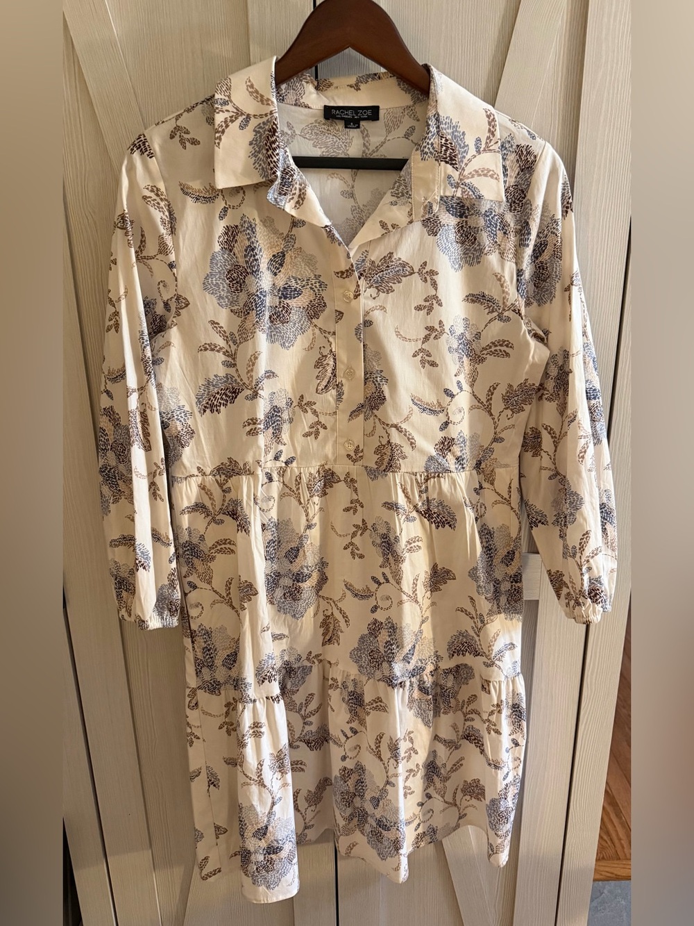 Rachel Zoe Cream Floral Tiered Dress